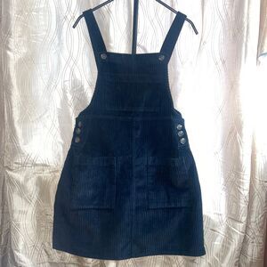 Wild Fable Corduroy Overall‎ Black Mini Dress Womens XS Clueless Y2K NEW